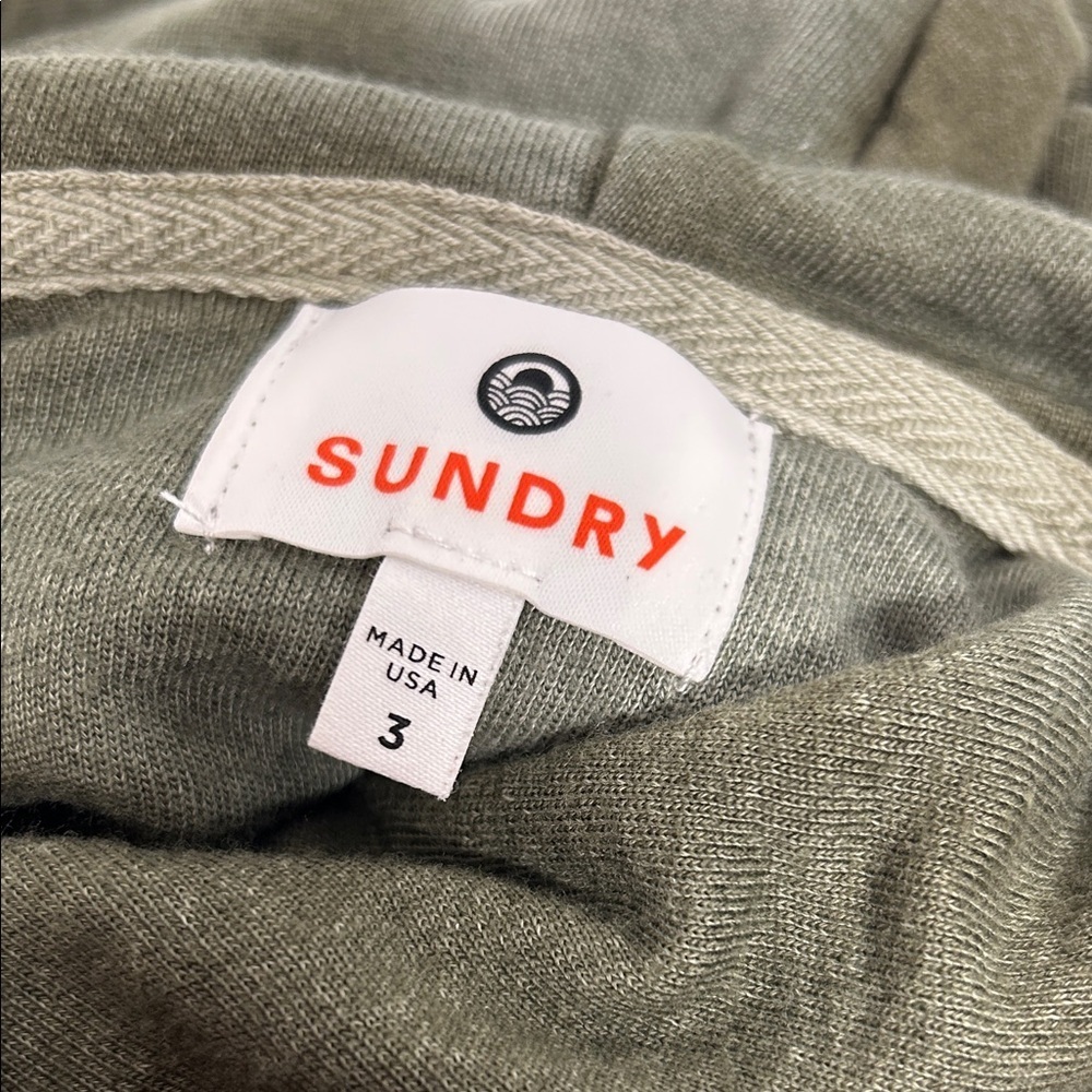 Sundry Olive Knit Top zipper hoodie size small live local - Picture 4 of 8